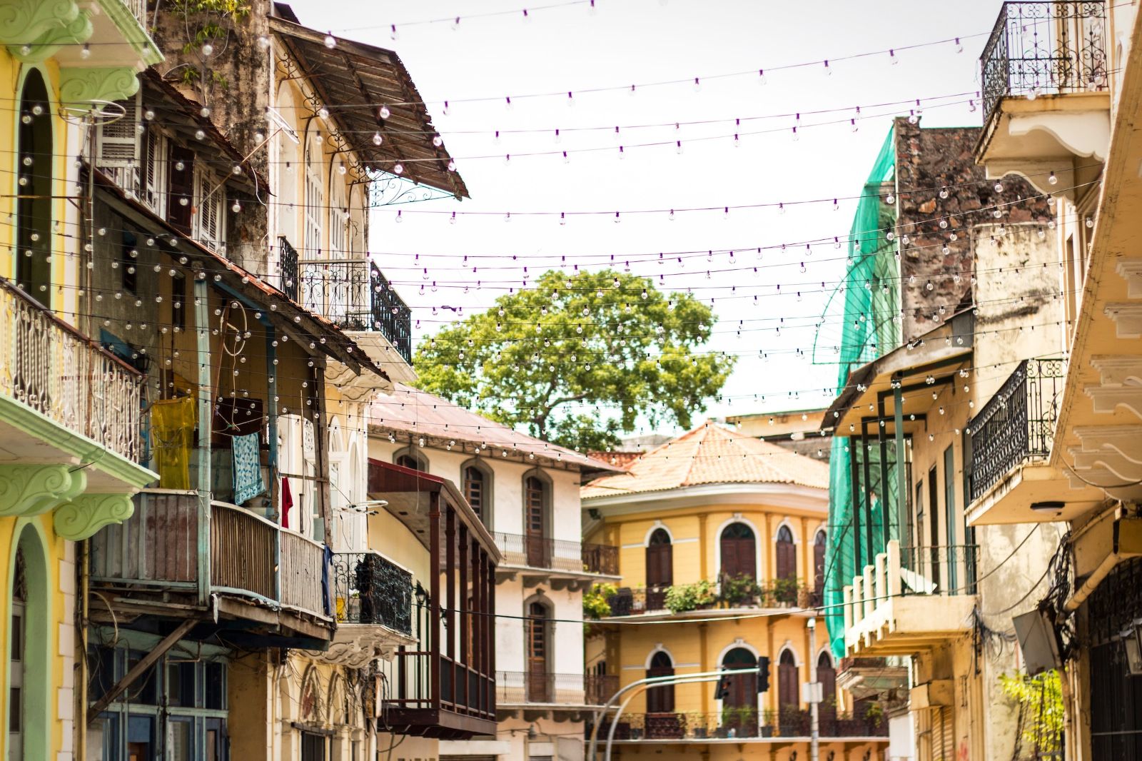 Building facades in Panama City old town