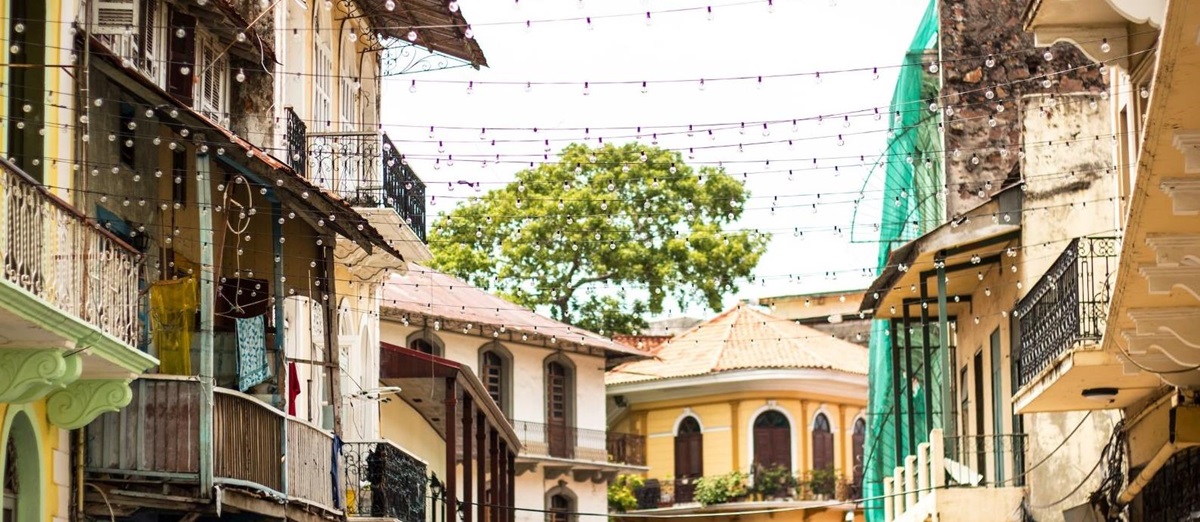 Building facades in Panama City old town