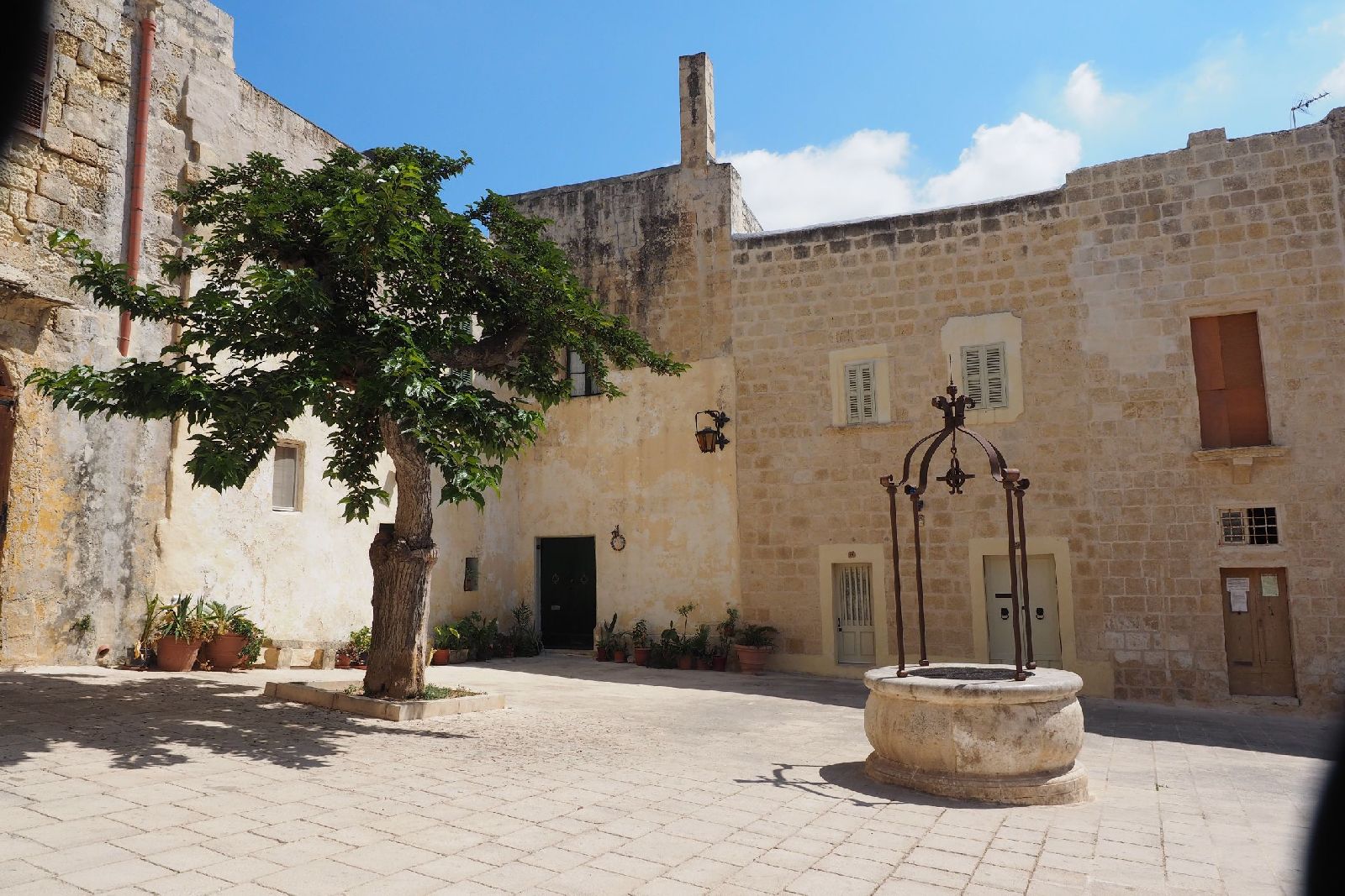 Small deserted square in the historic city of Mdina in Malta