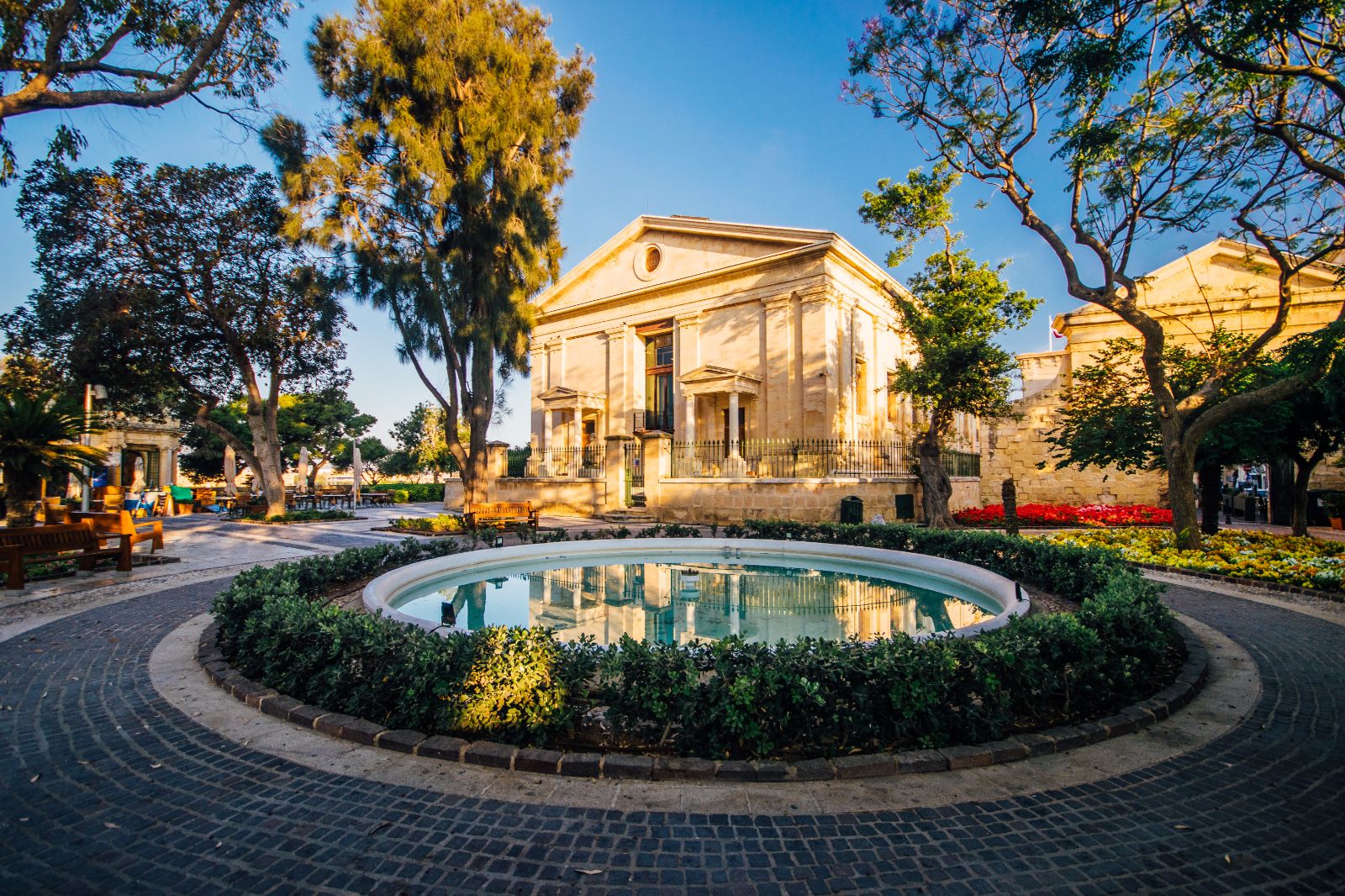 The Upper Barrakka Gardens in Valletta, Malta