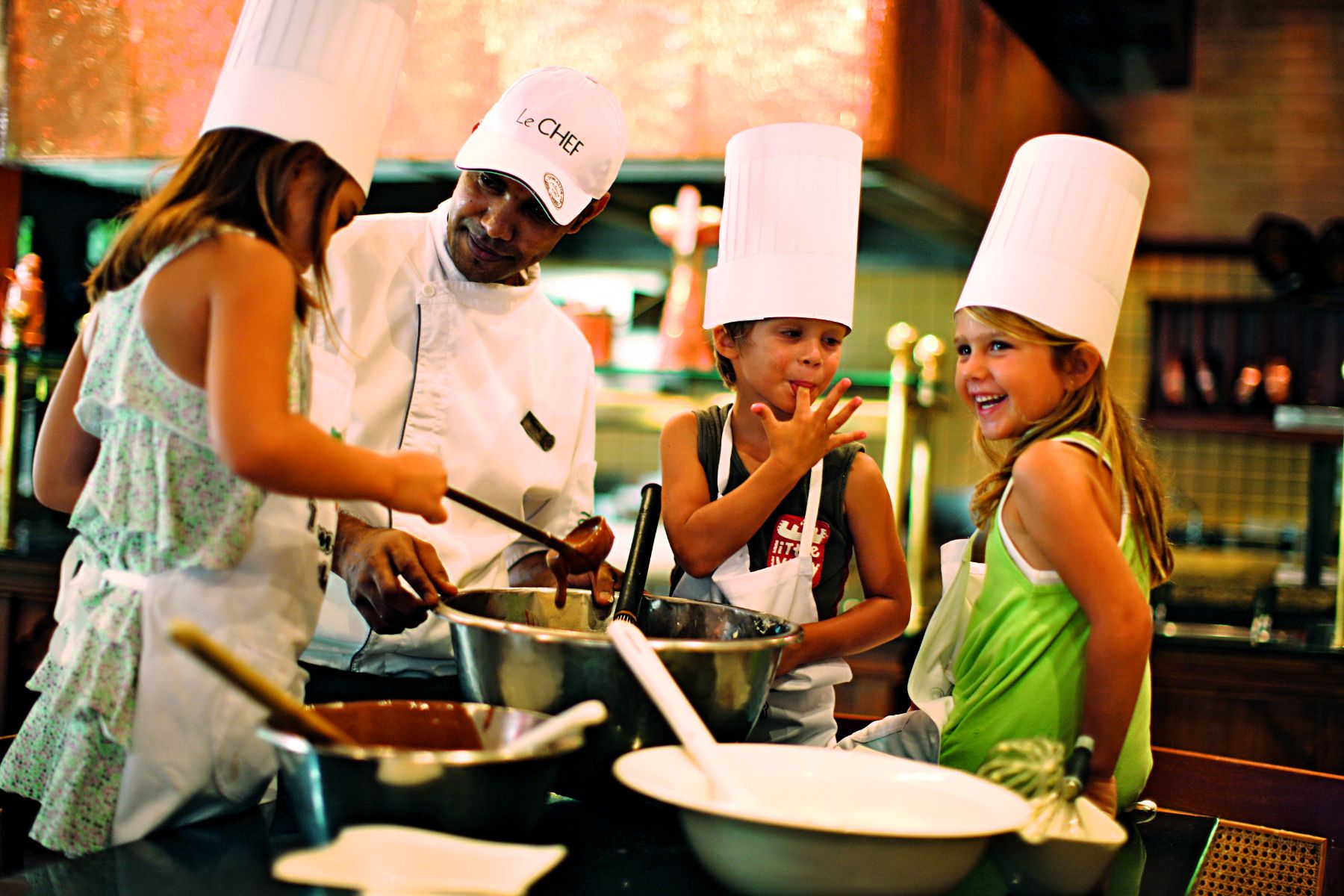 Chocolate making class as Heritage Le Telfair Golf & Wellness Resort
