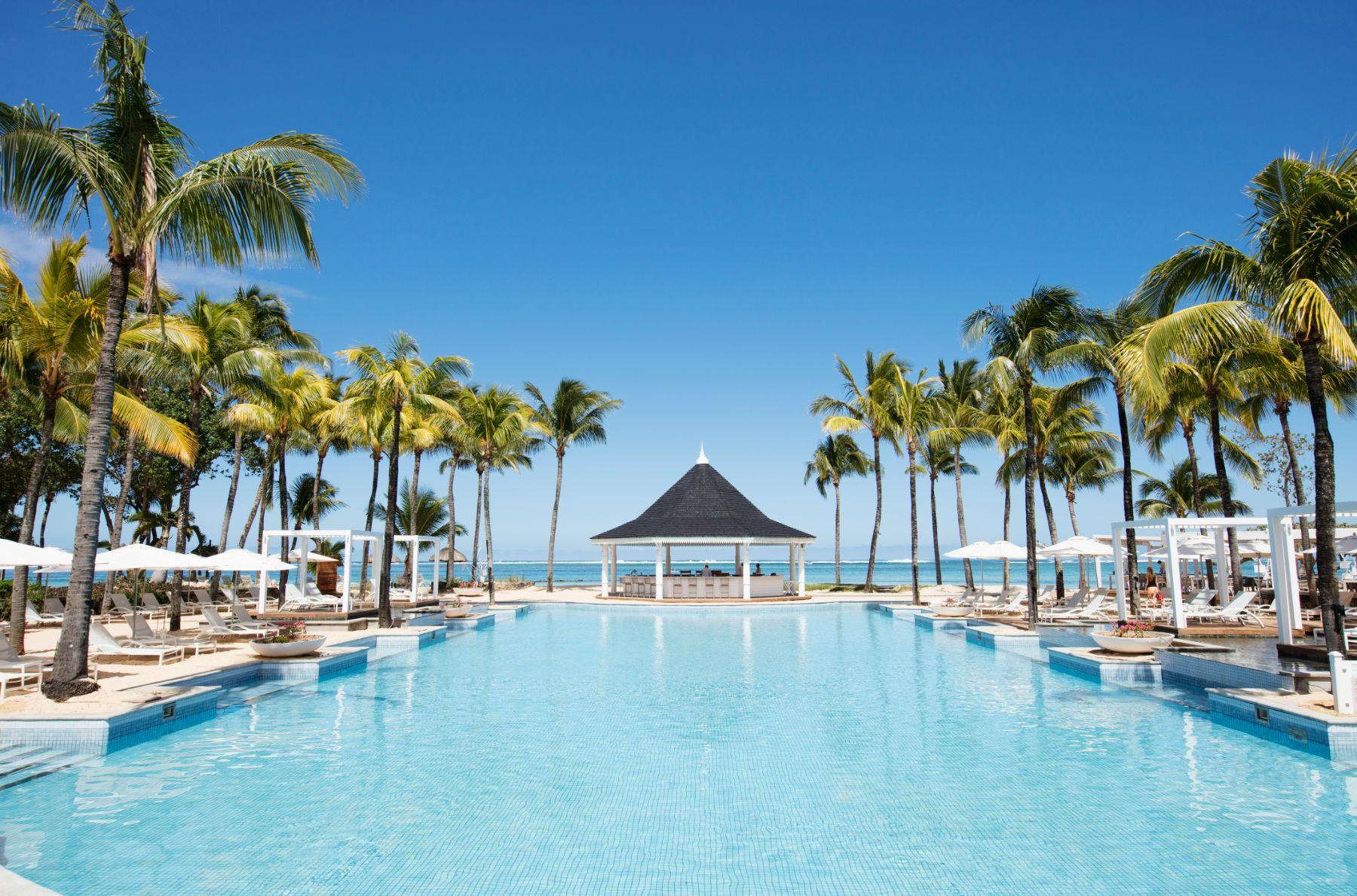 Swimming pool at Heritage Le Telfair Golf & Wellness Resort in Mauritius