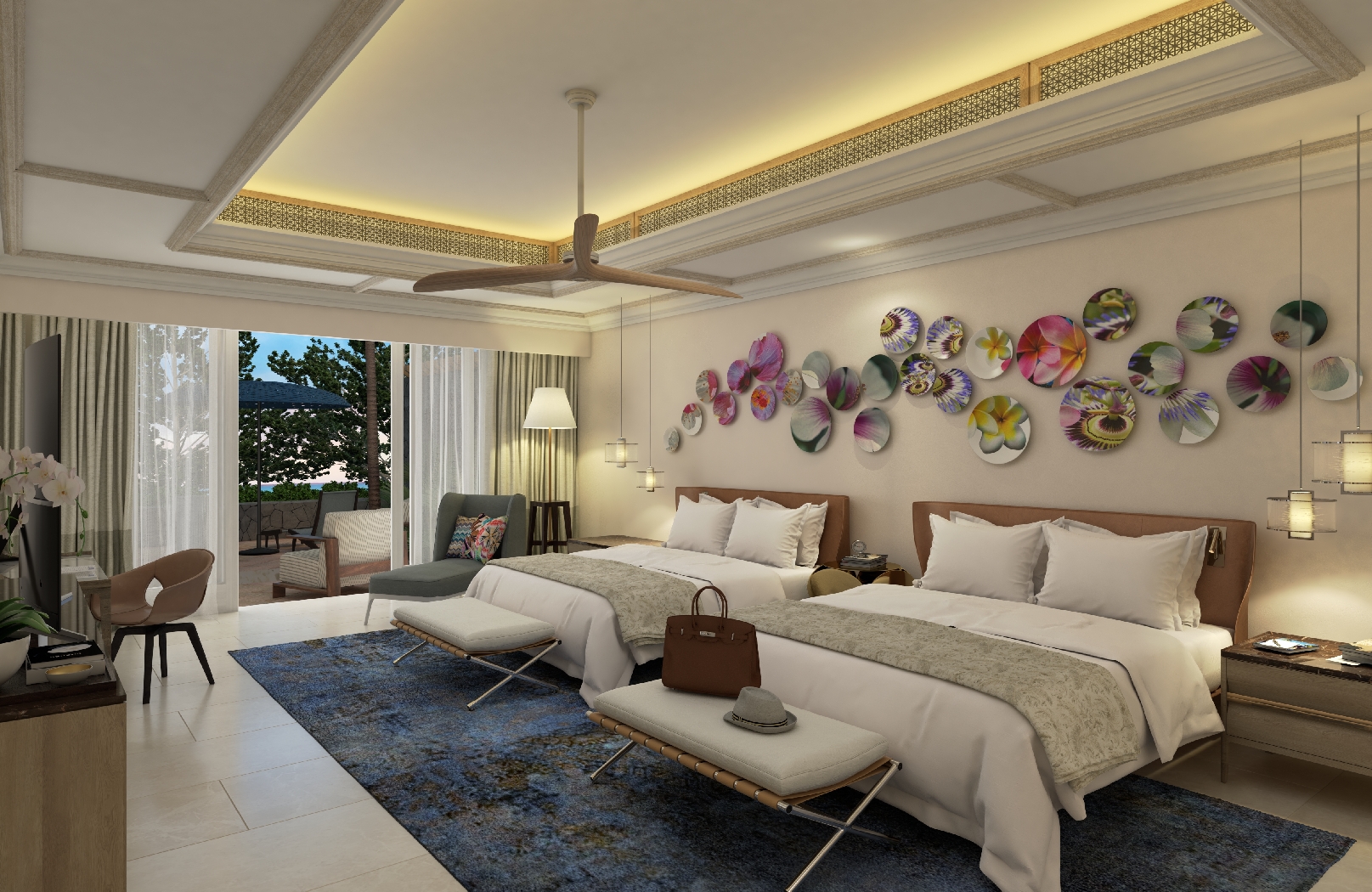the guestroom of villa one at COMO Le Saint Geran, Mauritius