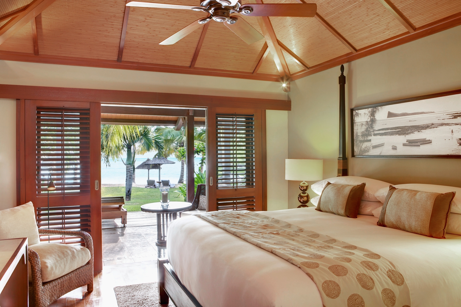 Double bedroom in LUX* le Morne, Mauritius