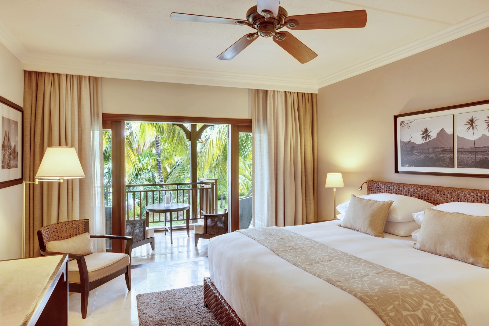 Double bedroom with terrace at LUX* le Morne, Mauritius