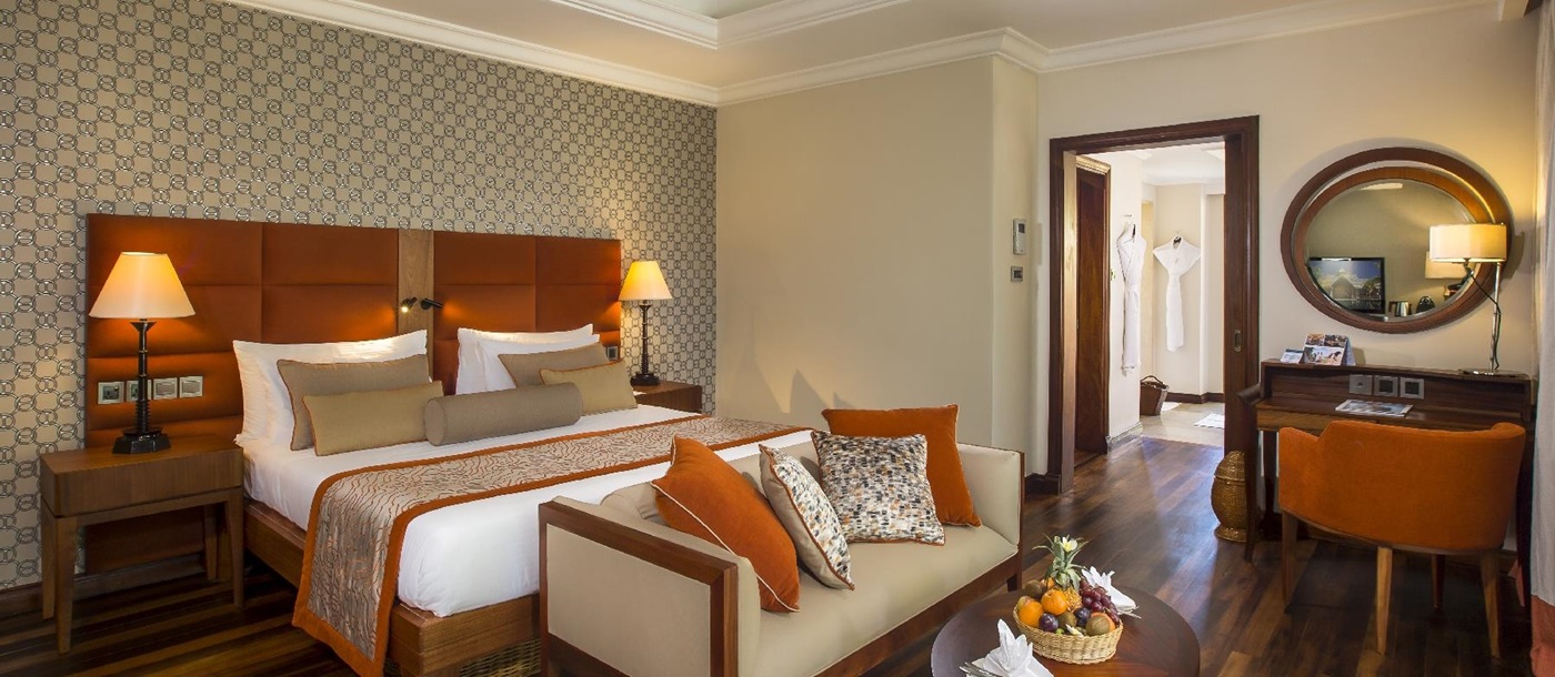 Double bedroom of a suite villa in Maradiva Resort, mauritius