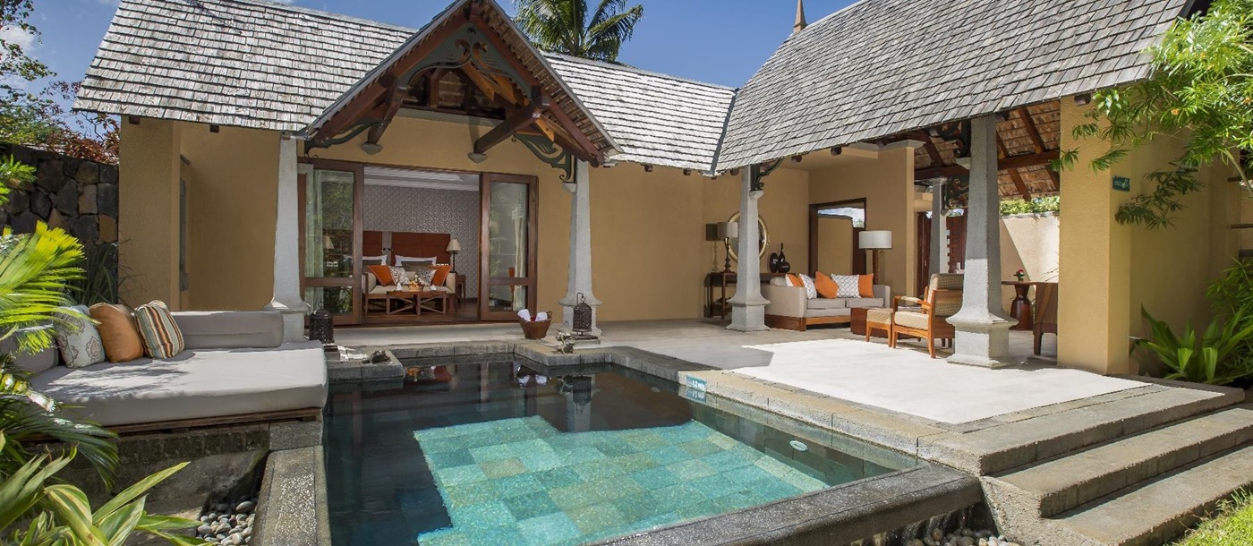 Luxury suite villa with swimming pool at Maradiva Resort, mauritius