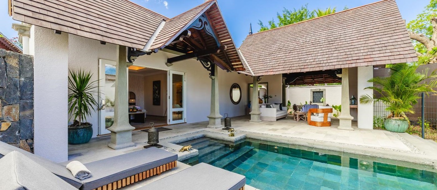 Exterior of the luxury suite pool villa at Maradiva Villas Resort and Spa