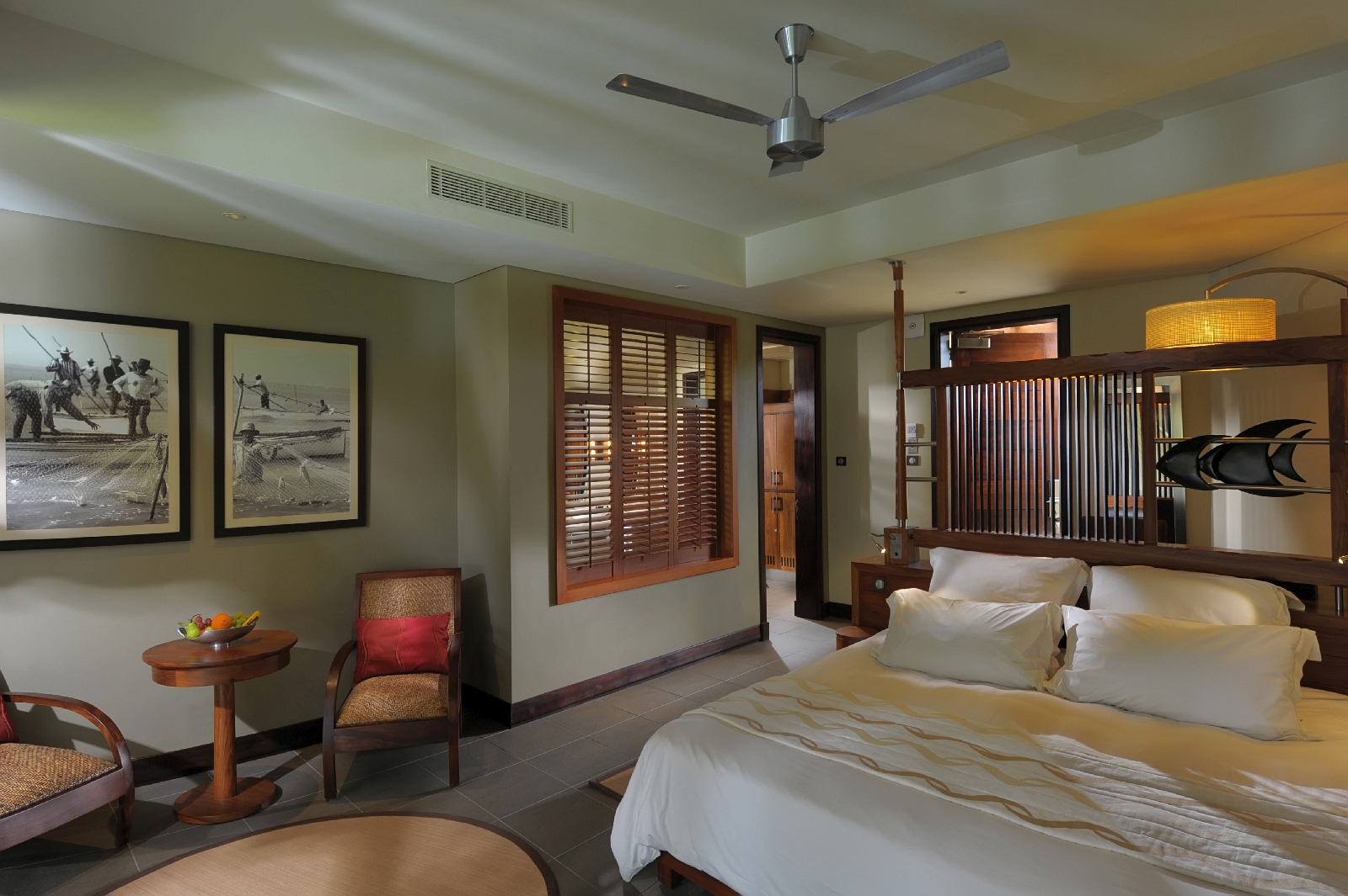 double bedroom in a junior suite at Royal Palm, Mauritius