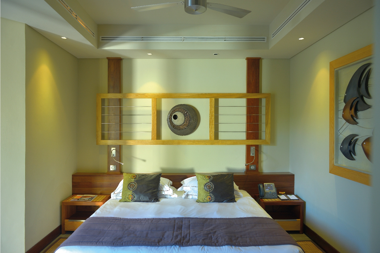 double bedroom of a pool villa at Royal Palm, Mauritius