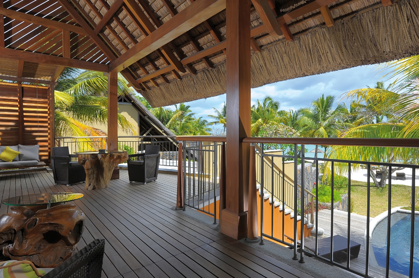 senior suite terrace at Royal Palm, Mauritius