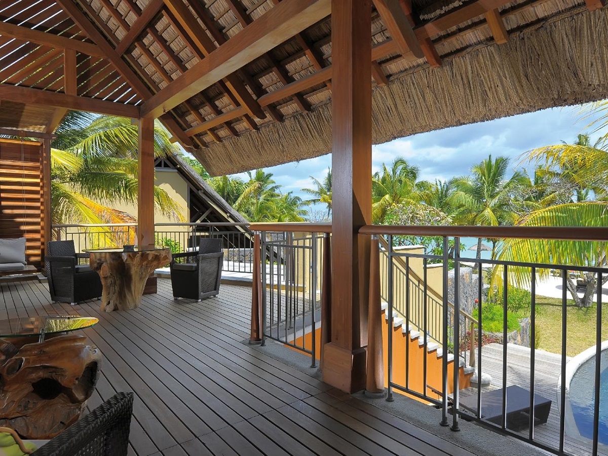 senior suite terrace at Royal Palm, Mauritius