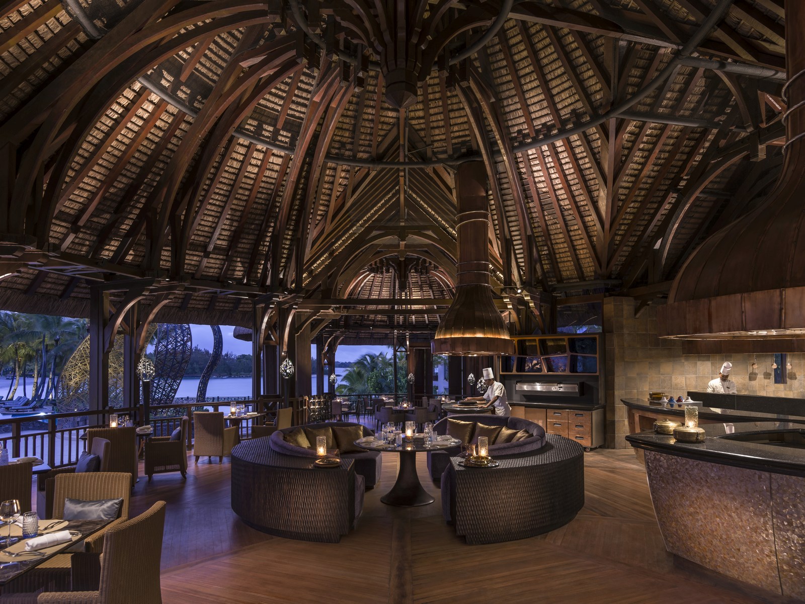 The Safran restaurant at Shangri La Le Touessrok, Mauritius