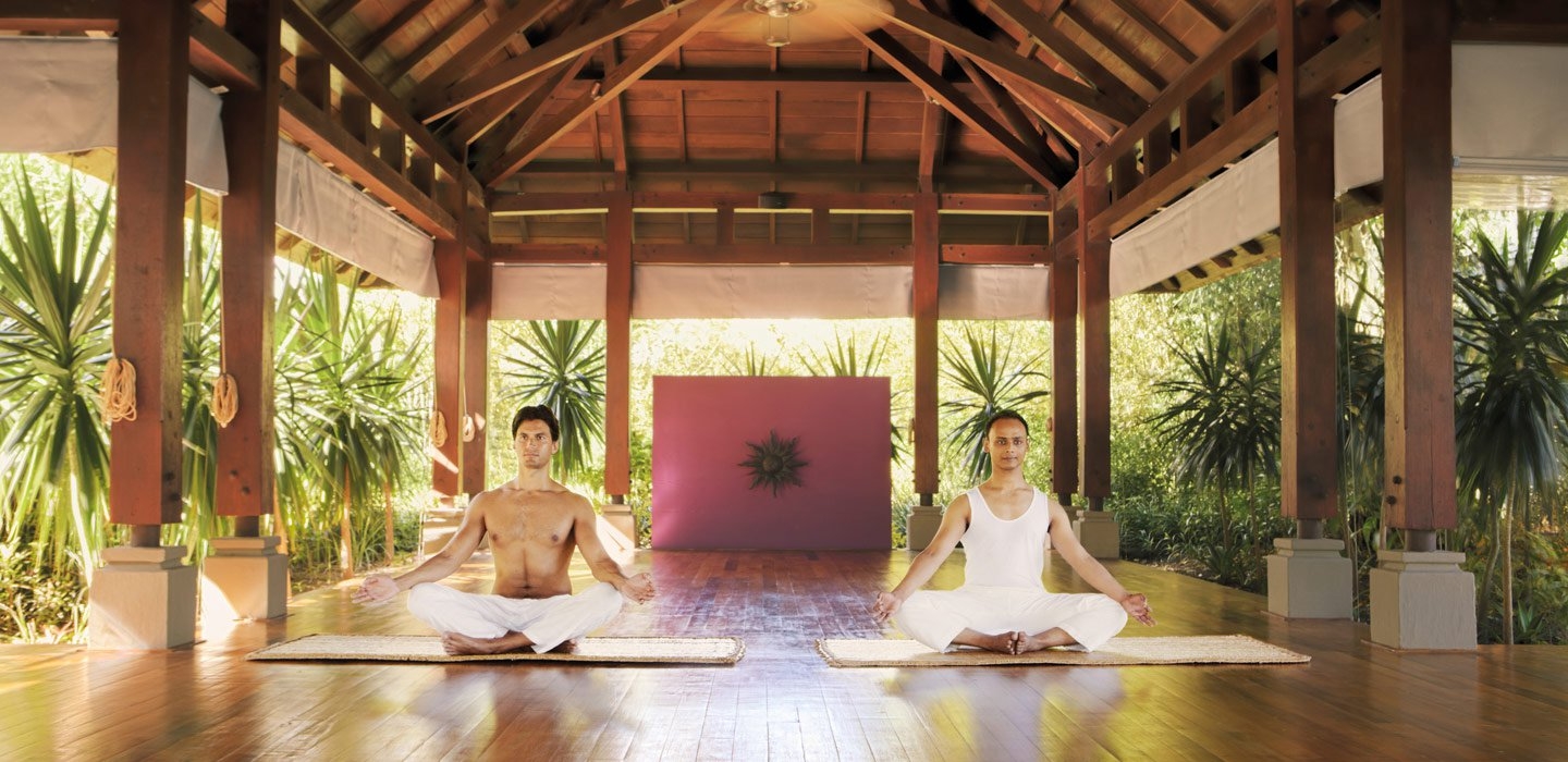 yoga session at Shanti Maurice, Mauritius