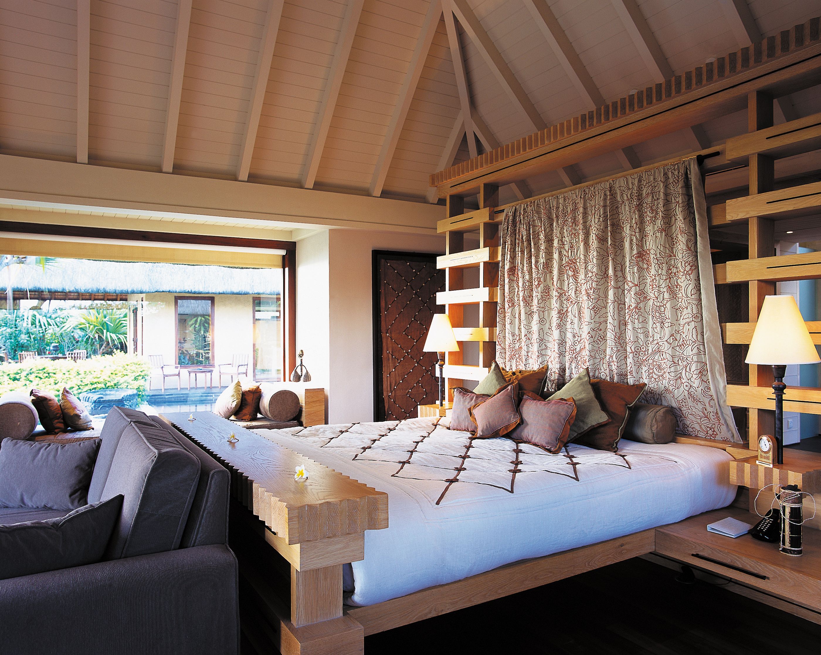 A double bedroom of a royal villa at The Oberoi Mauritius