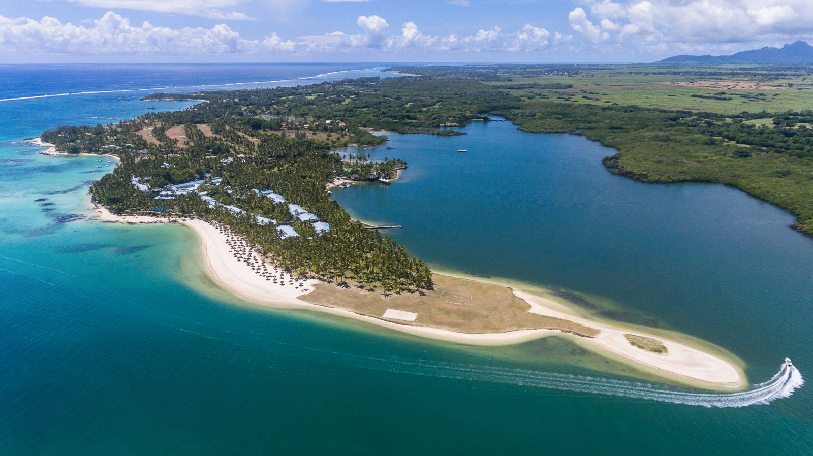An aerial view of The OneandOnly Le Saint Geran