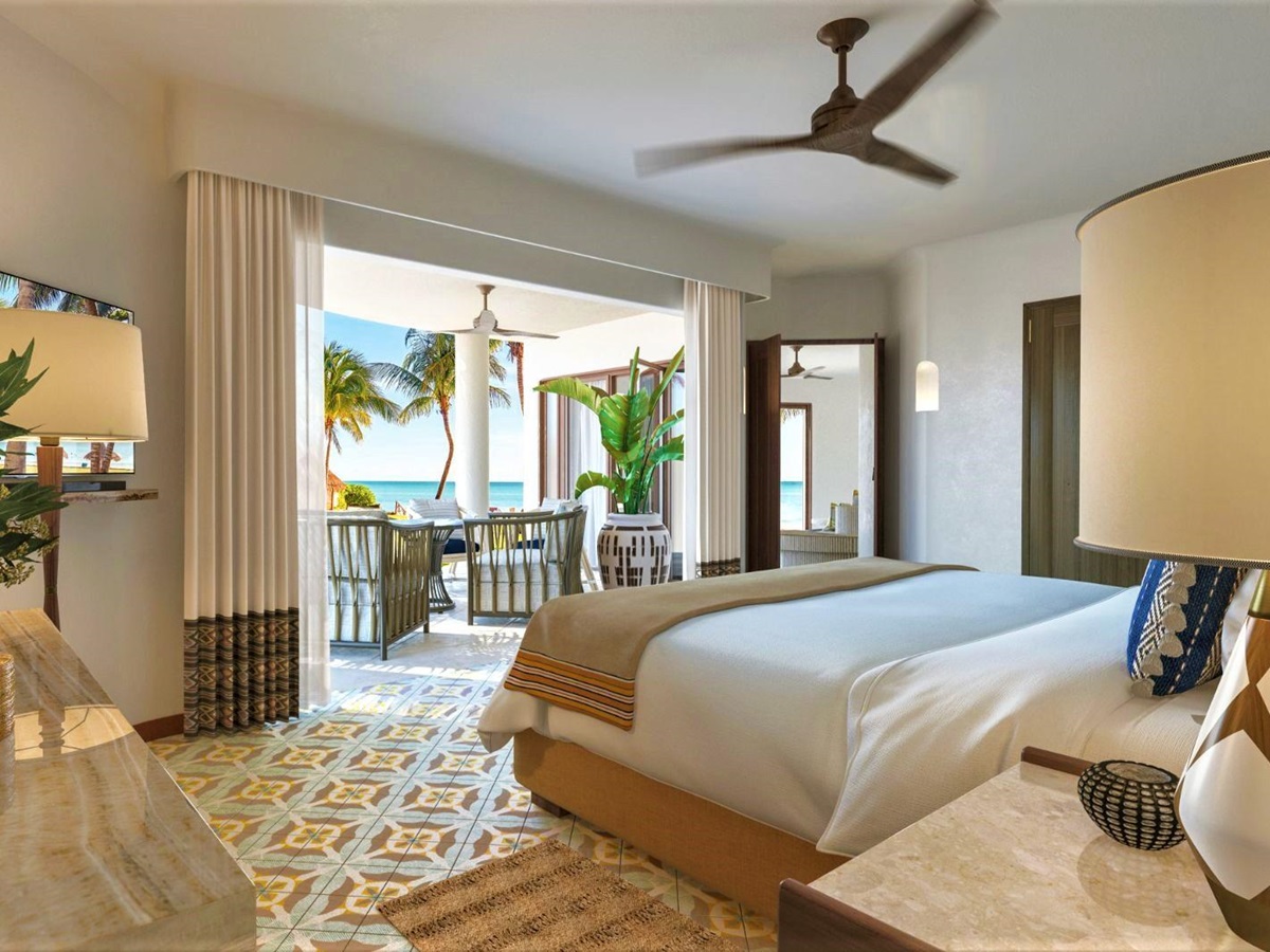 Guest suite with terrace at Belmond Maroma resort & Spa on the Riviera Maya in Mexico