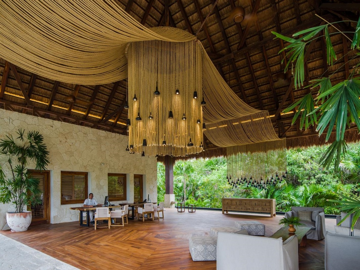 Lobby at Chable Maroma in Mexico
