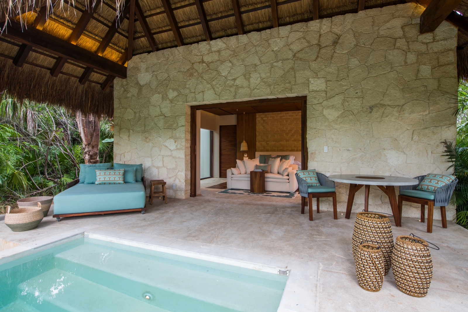 Villa terrace at Chable Maroma in Mexico