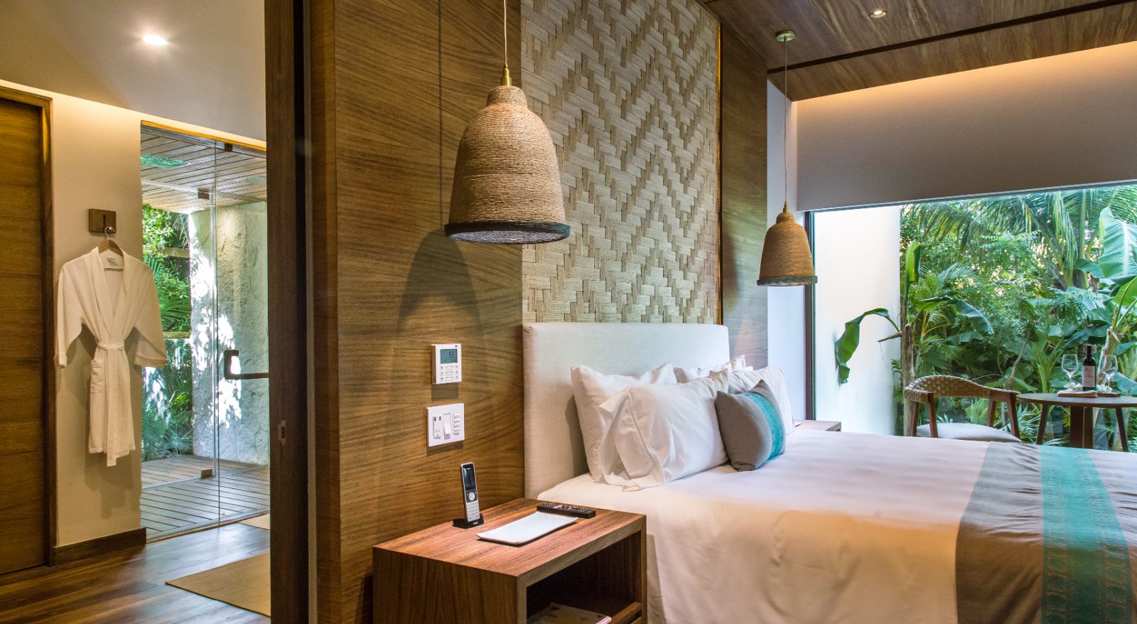 Bedroom in Serenity Villa at Chabla Maroma on the Yucatan Peninsula in Mexico