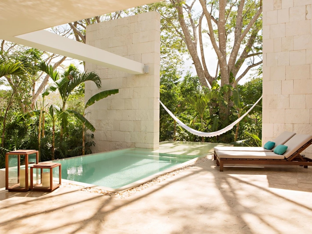 Terrace at Chable Yucatan in Mexico