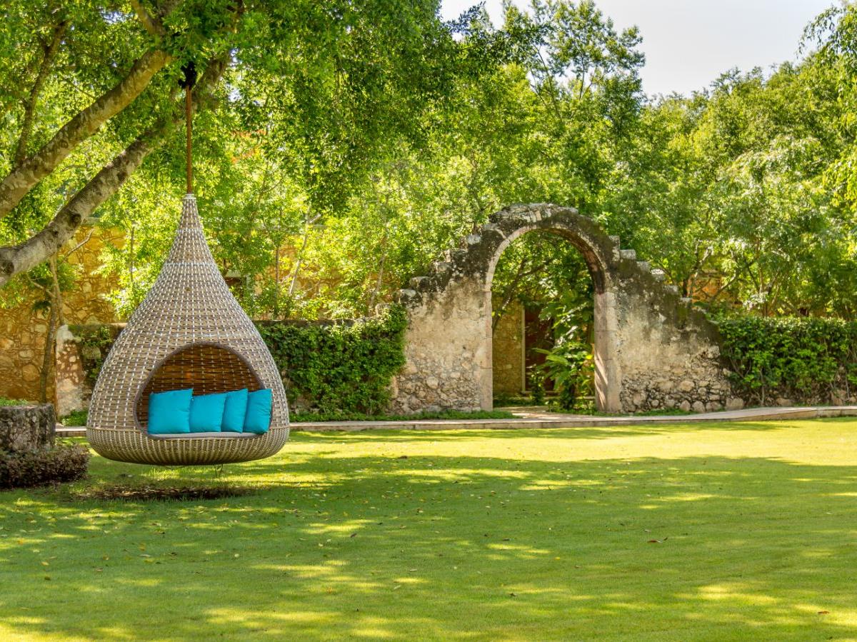 Seat swing on the grounds of Chable Yucatan on The Yucatan Peninsula in Mexico