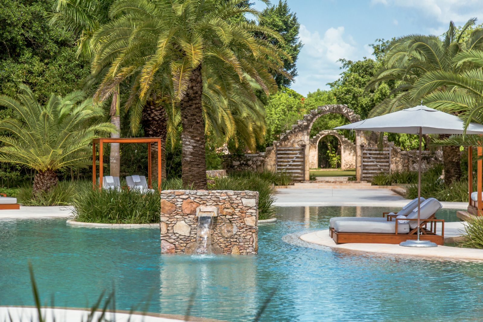 Poolside at Chable Yucatan on The Yucatan Peninsula in Mexico