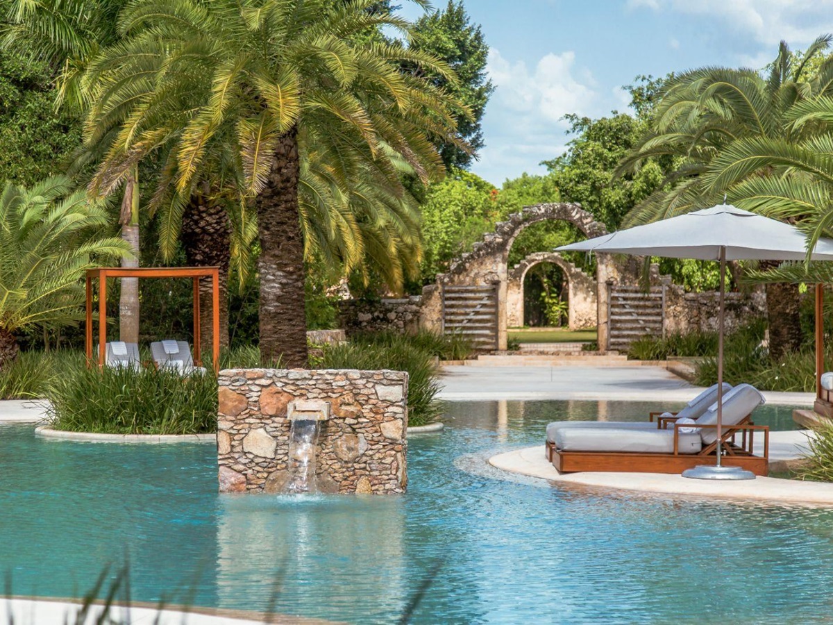 Poolside at Chable Yucatan on The Yucatan Peninsula in Mexico
