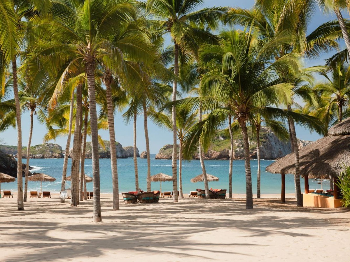 Beach at Cuixmala on Mexico's Pacific Coast