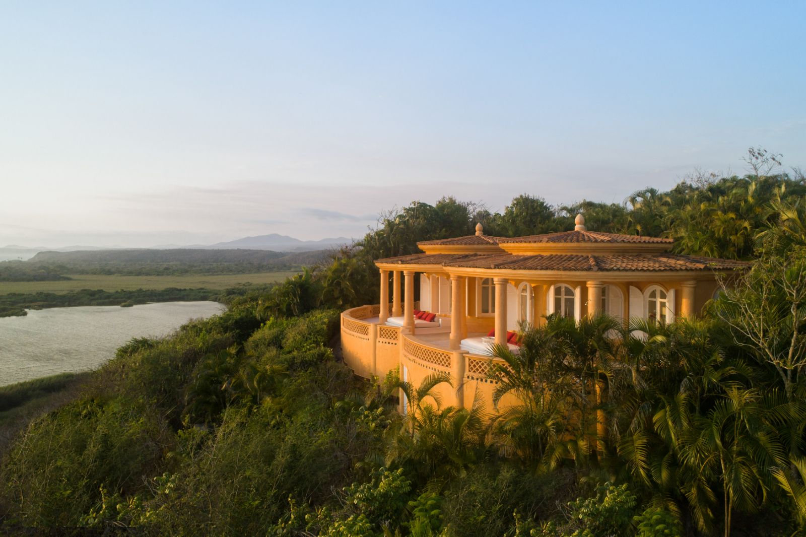 Bungalow exterior overlooking Mexico's Pacific Coast