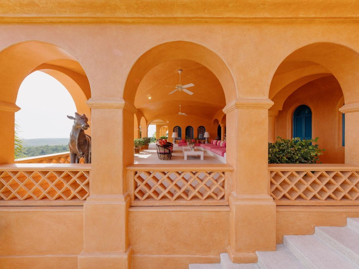 Arches on the terrace of Casa Alborada at Cuixmala on Mexico's Pacific Coast