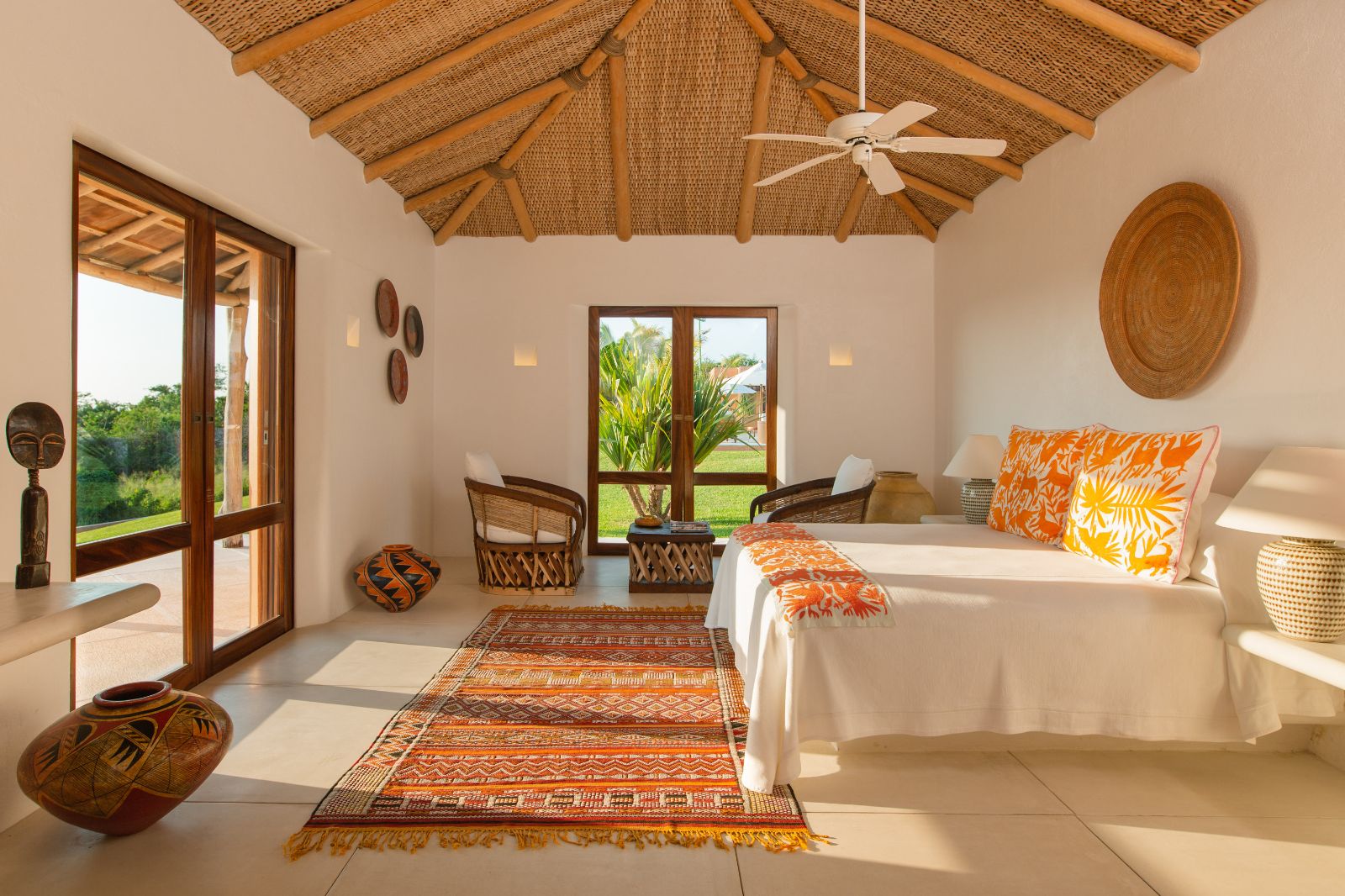 Casa Torre bedroom at Cuixmala on Mexico's Pacific Coast