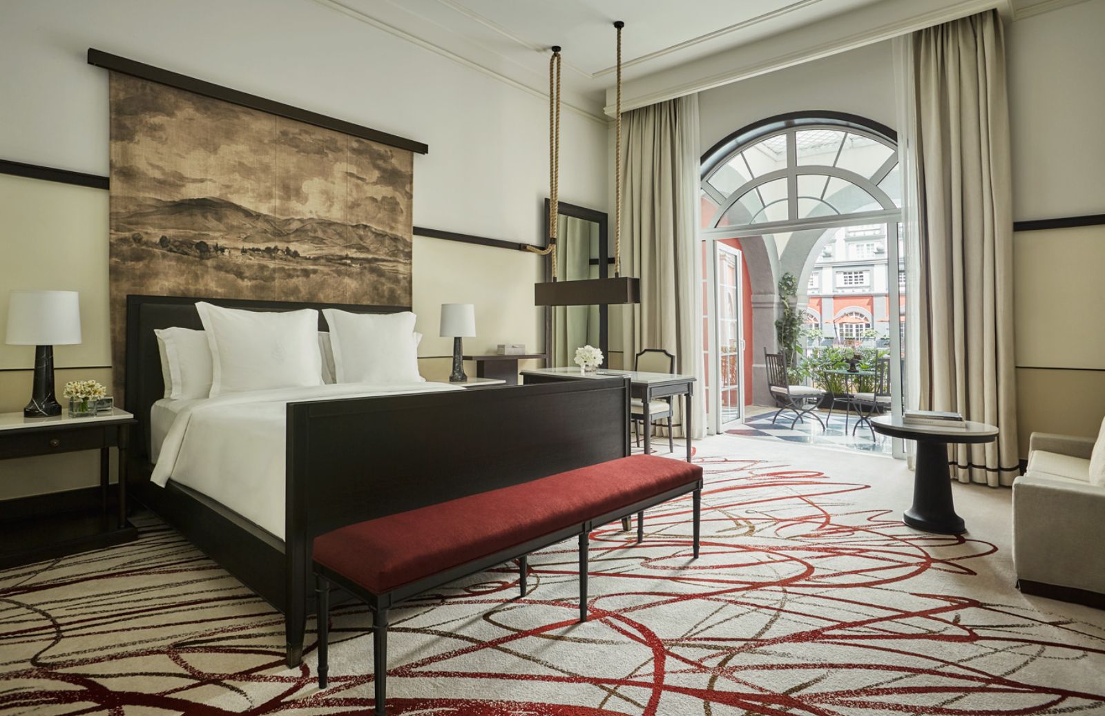 Double guest suite with balcony terrace at Four Seasons hotel Mexico City