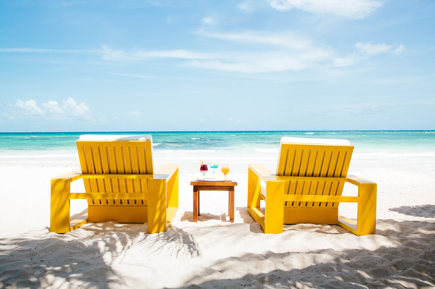 Beach chairs at Esencia
