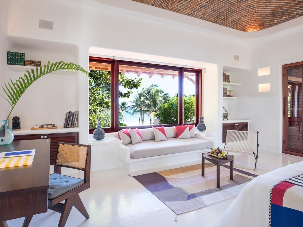 Master suite at Hotel Esencia in Mexico