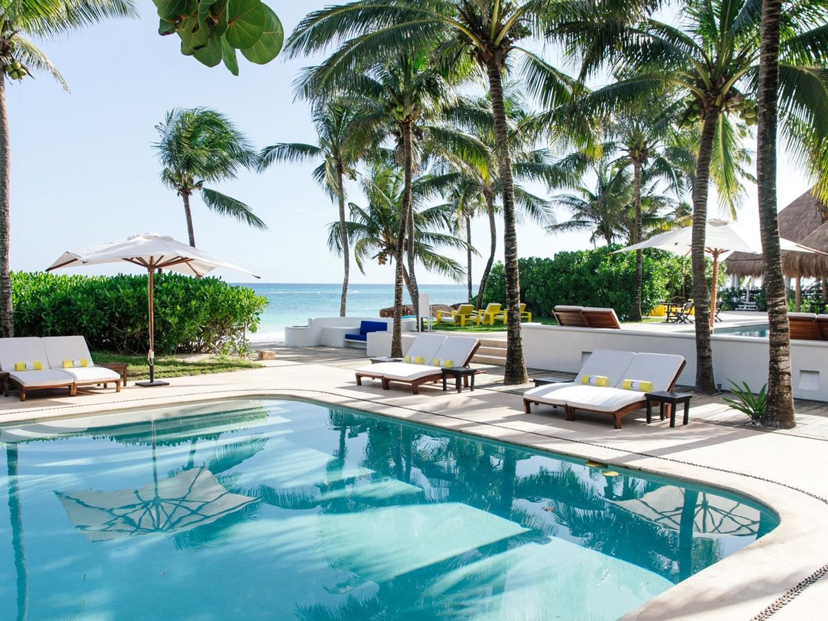 Pool at Hotel Esencia in Mexico
