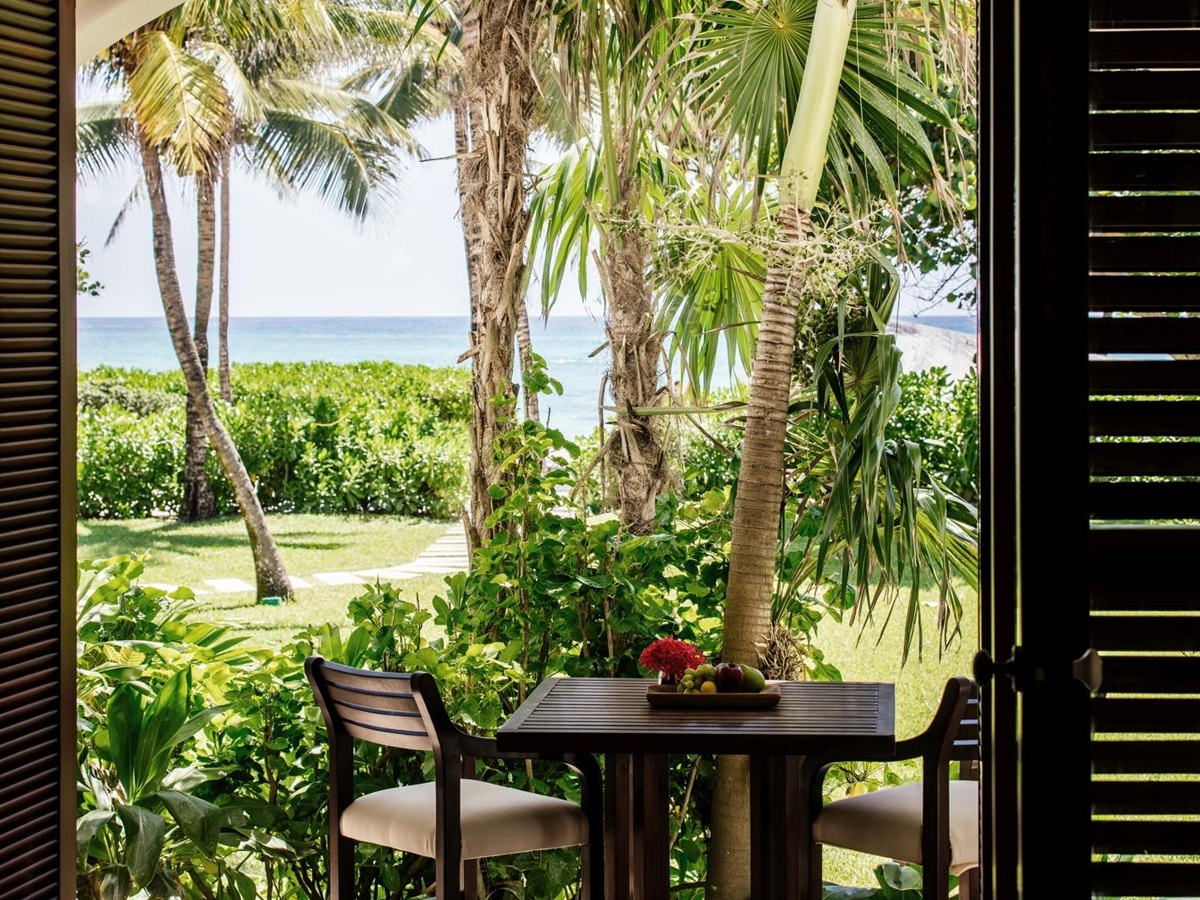 Terrace view at Hotel Esencia in Mexico