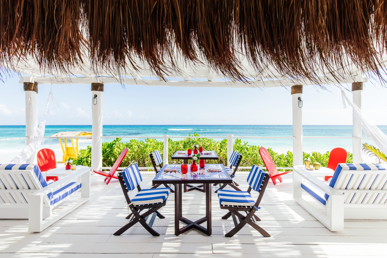 Terrace at Hotel Esencia in Mexico