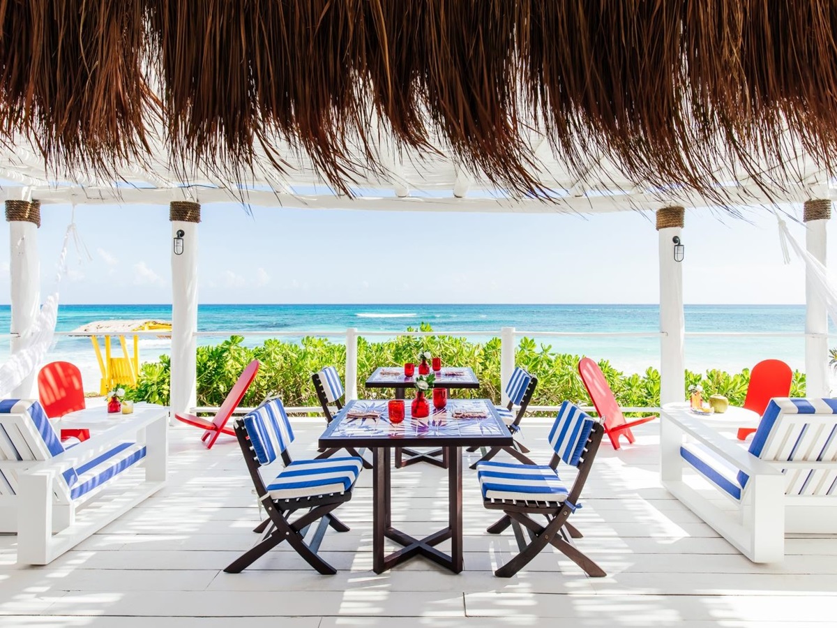 Terrace at Hotel Esencia in Mexico