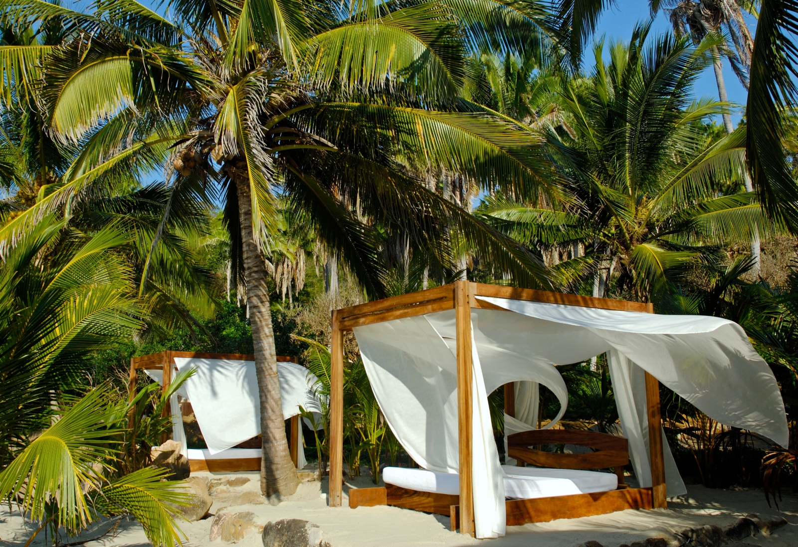 Sunbeds at Imanta in Mexico