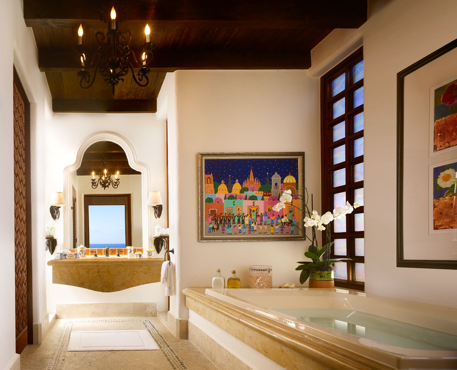 Guest suite bathroom at Rosewood Las Ventanas Al Paraiso in Mexico's Los Cabos