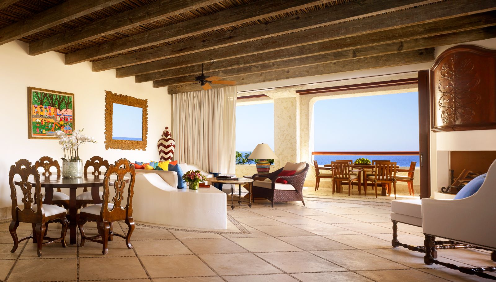 Guest suite living area at Rosewood Las Ventanas Al Paraiso in Mexico's Los Cabos