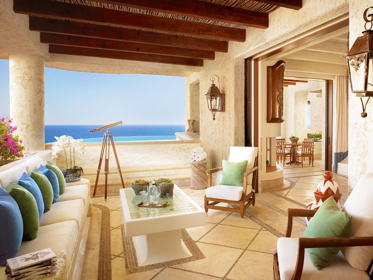 Guest suite terrace at Rosewood Las Ventanas Al Paraiso in Mexico's Los Cabos
