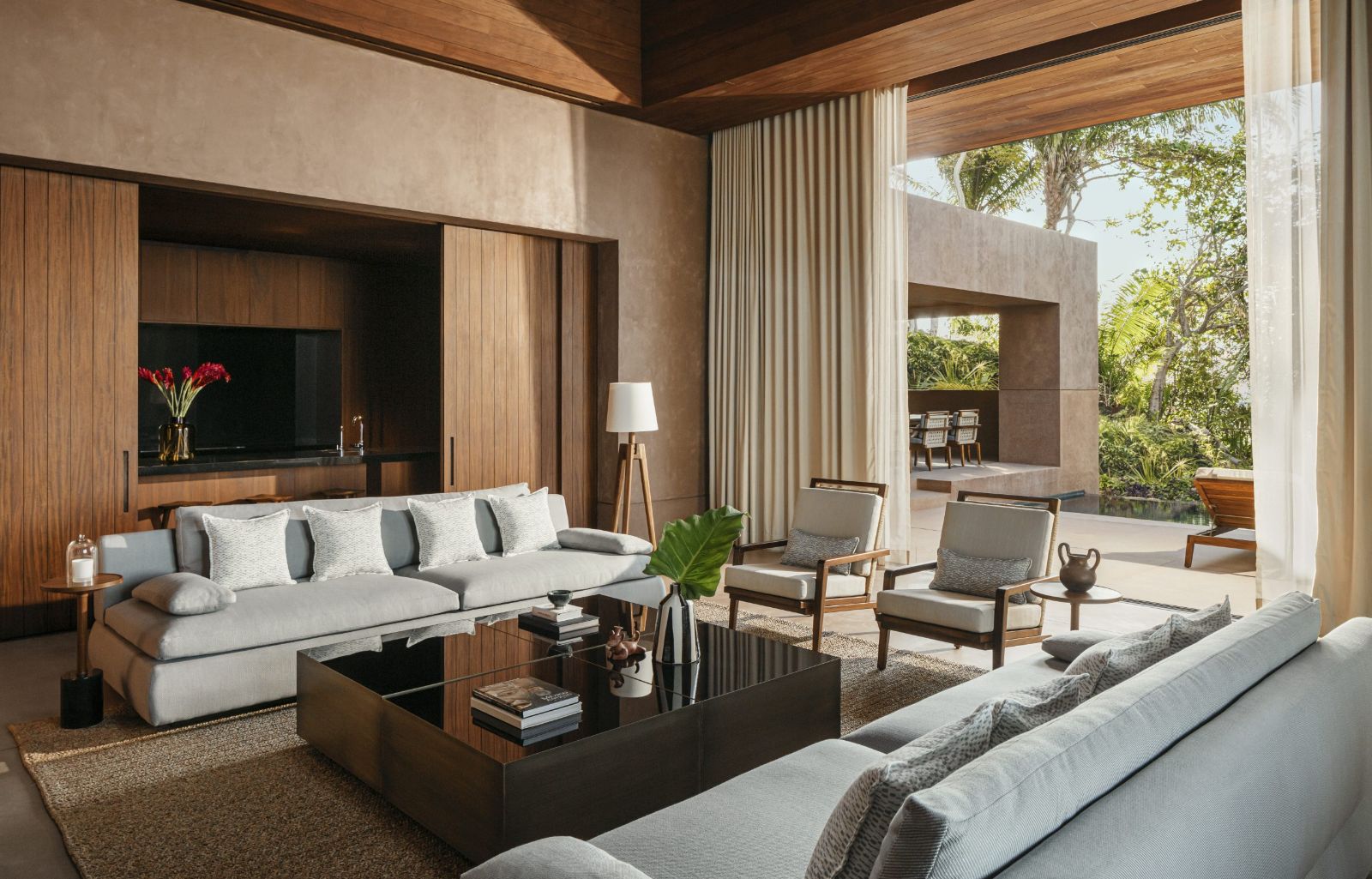 Living area in a villa at One&Only Mandarina on Mexico's Riviera Nayarit