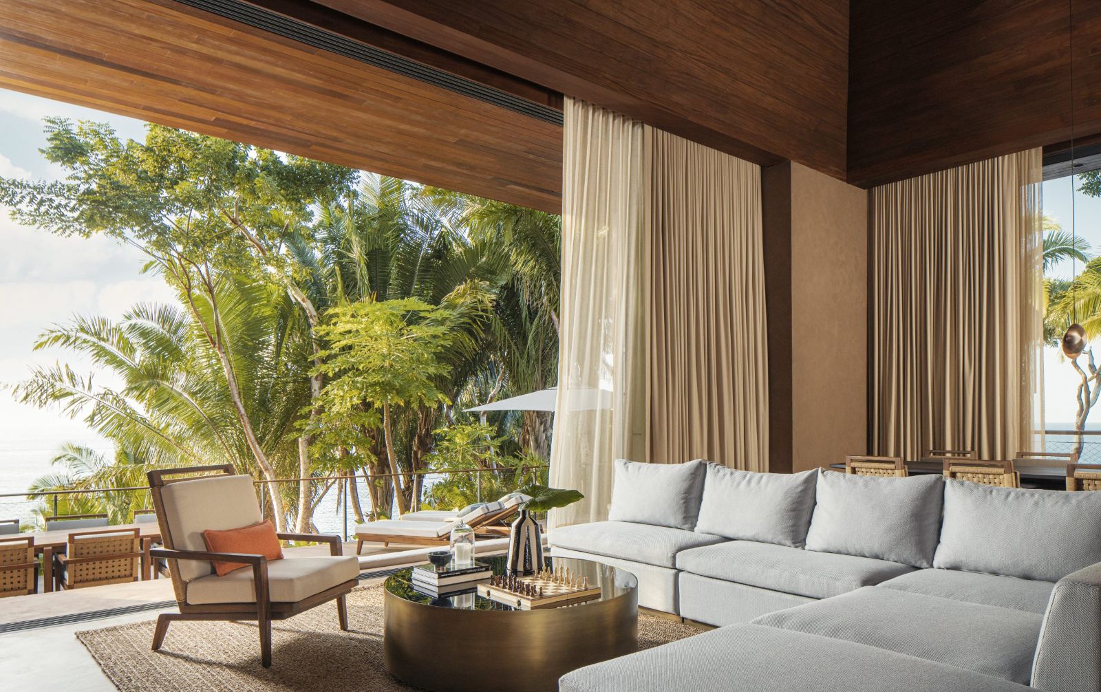 Villa lounge area at One&Only Mandarina on Mexico's Riviera Nayarit