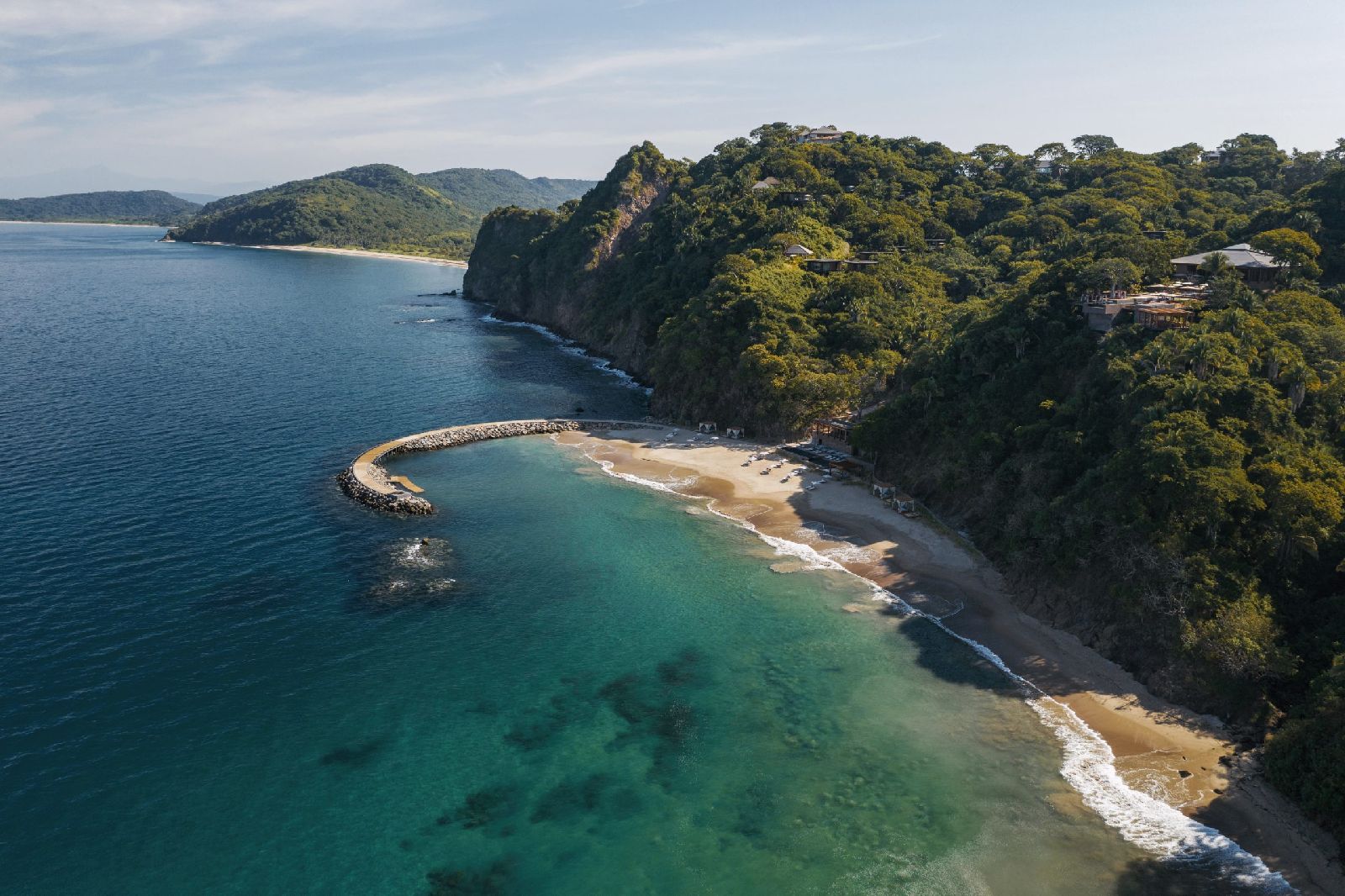 Aerial view of the beach at One&Only Mandarina near Puerto Vallarta Mexico