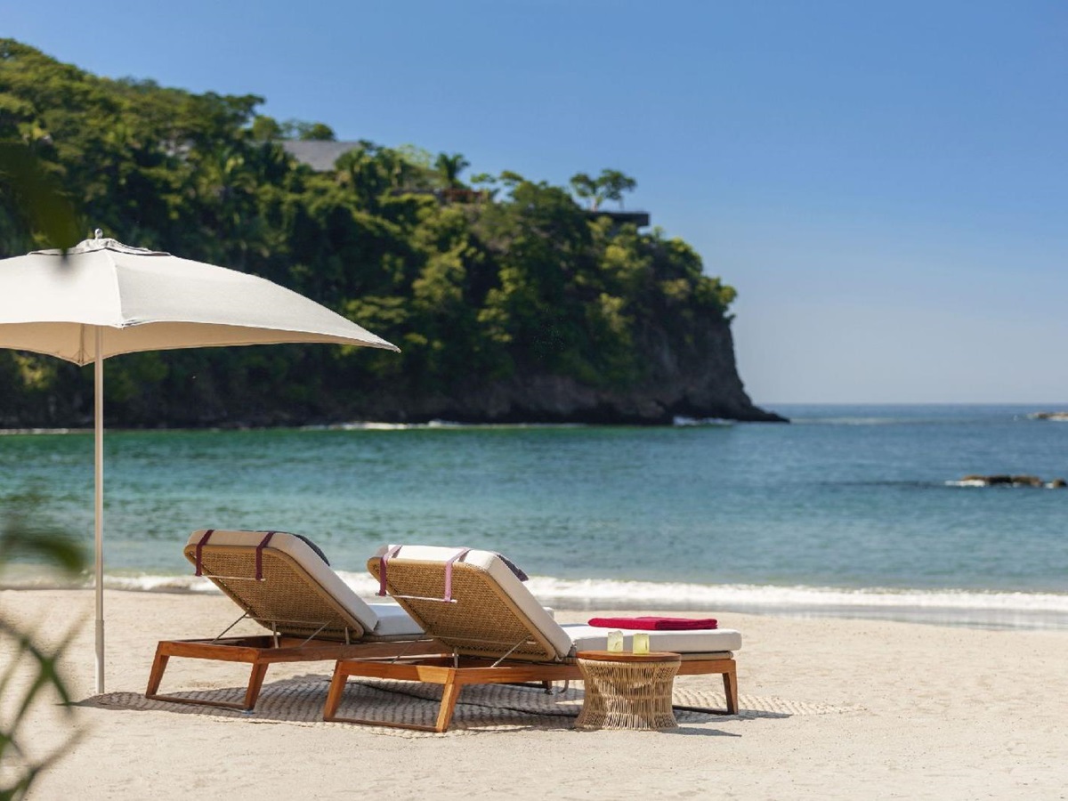 Beach with calm waters at One&Only Mandarina near Puerto Vallarta Mexico