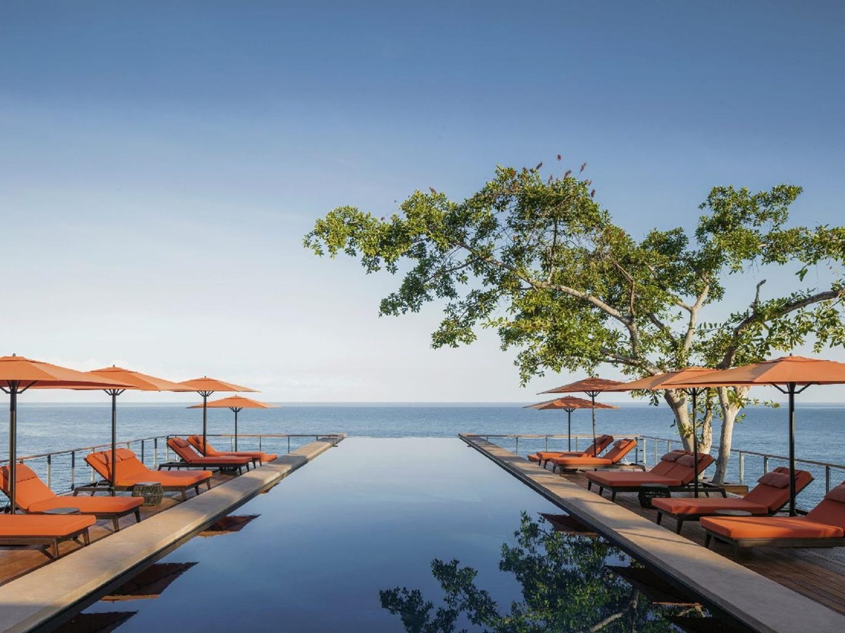 Sea views from the Alma infinity pool at One&Only Mandarina near Puerto Vallarta Mexico