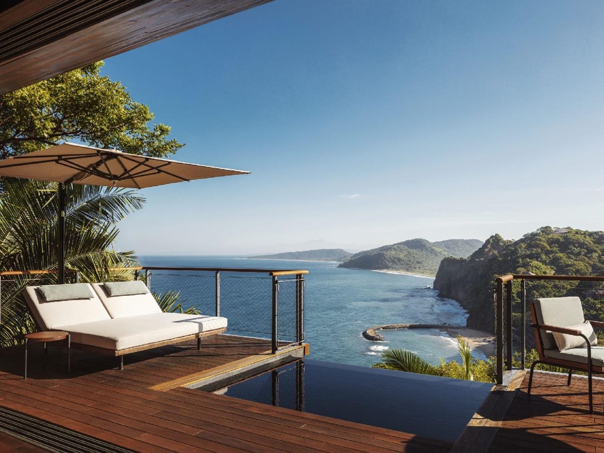 Pool terrace of an Ocean View Treehouse at One&Only Mandarina Mexico