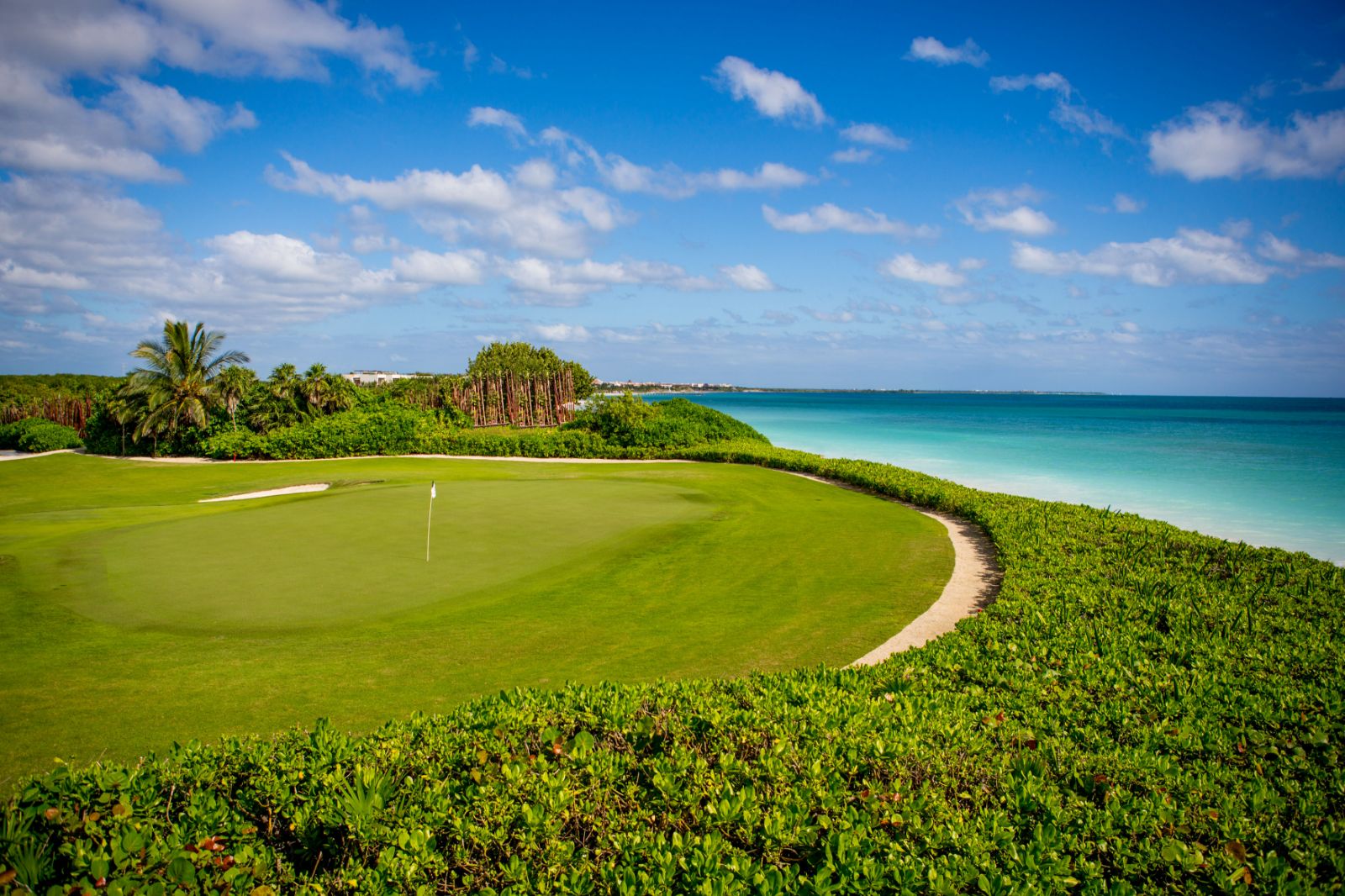 Golf course on the grounds of Rosewood Mayakoba on the Riviera Maya in Mexico